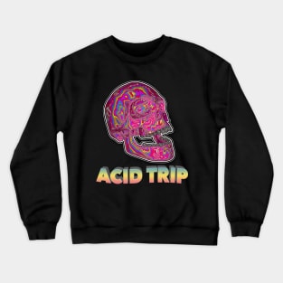 Aesthetic Acid Trip Skull ∆∆∆∆ Graphic Design/Illustration Crewneck Sweatshirt